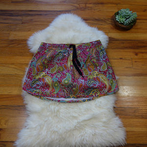 Prana paisley drawstring skort small